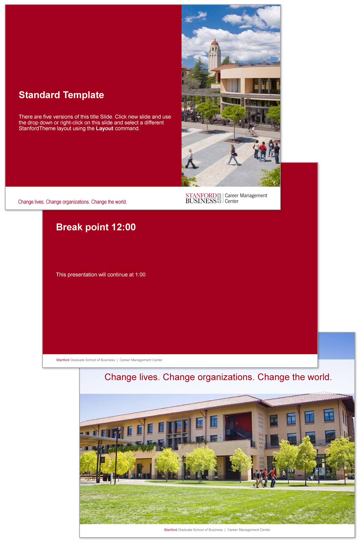 Stanford Graduate School of Business Career Management Word Doc Template
